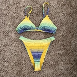 Aerie Triangle Bikini Top and Mid Rise Cheekiest Bikini
Bottom